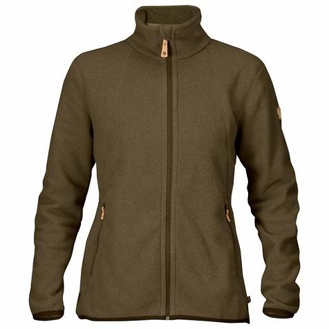 Fjallraven Women Stina Fleece Dark Olive PH239416 Philippines